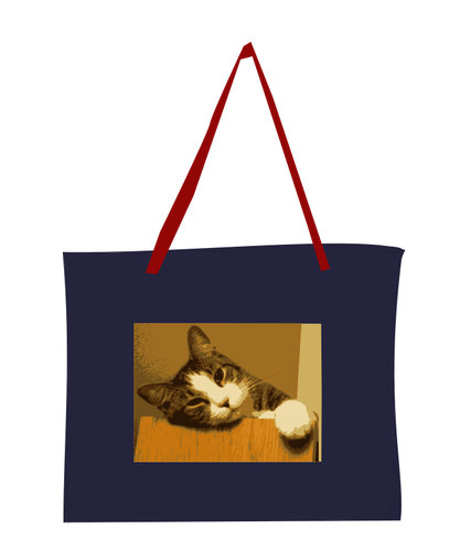 Bolso con imagen de gato