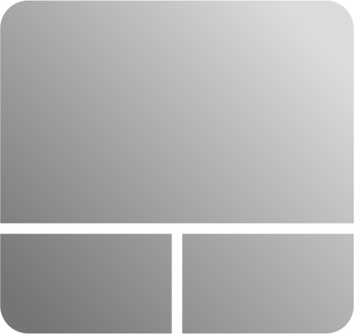 Grayscale touchpad icon vector clip art