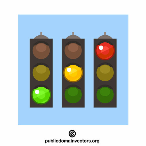Traffic lights vector clip art