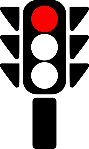 Traffic semaphore red light vector image