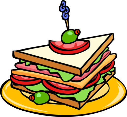 Toasted sandwich vector image