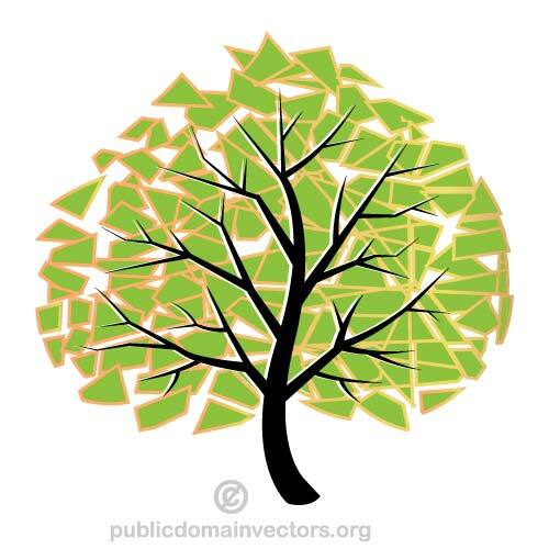 Imagen vectorial de árbol verde