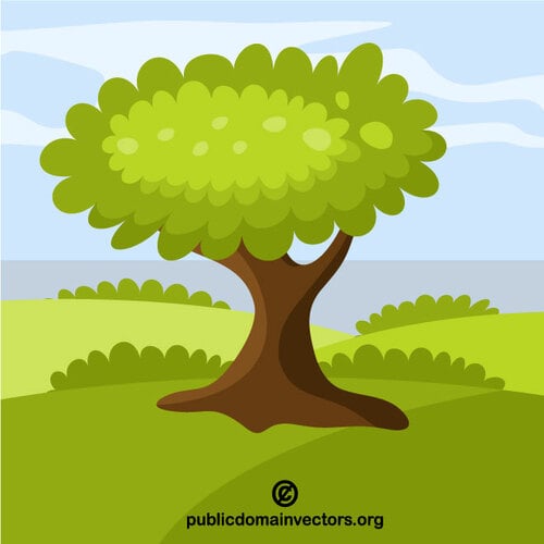 Grüner Baum Vektor ClipArt