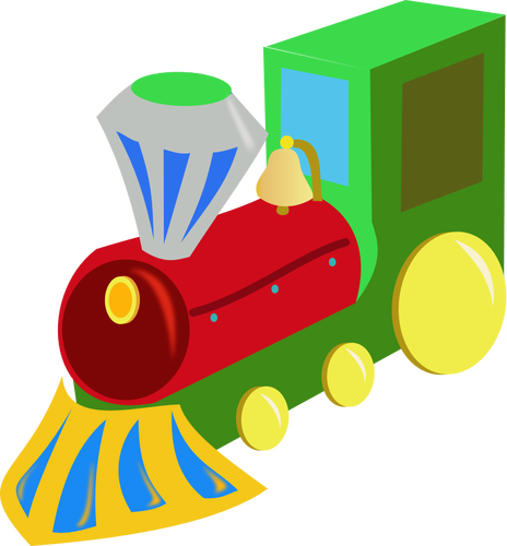 Renkli oyuncak tren vektör resim