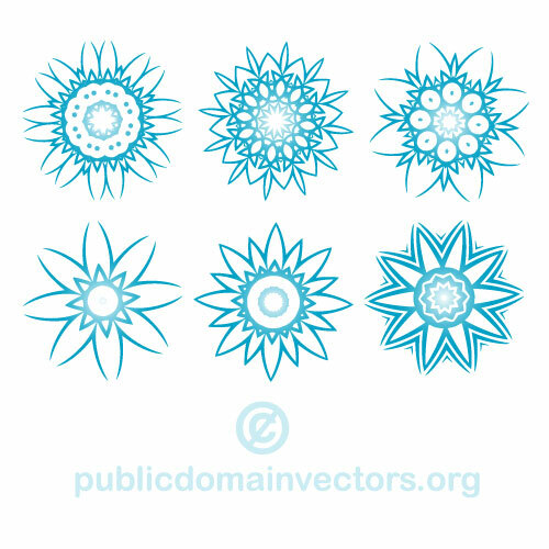 Tribal flowers vector pack