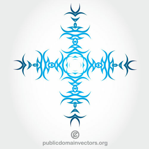 Tribal cross vector image