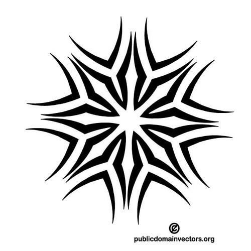 Forme abstraite étoile décorative