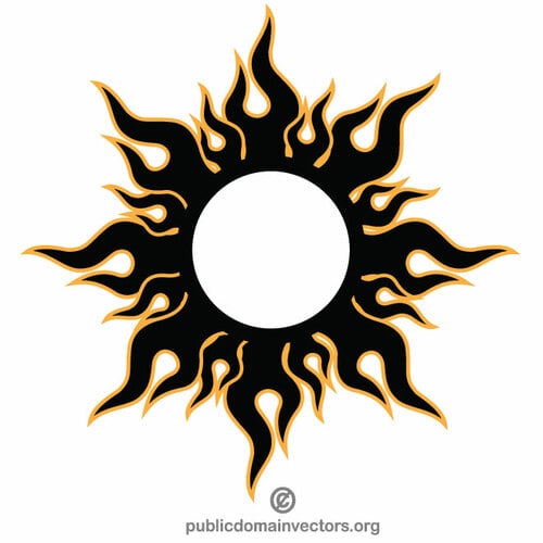 Племенных Sun клип искусства графики