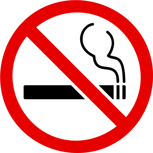 Gráficos vetoriais de fumar proibido sinal