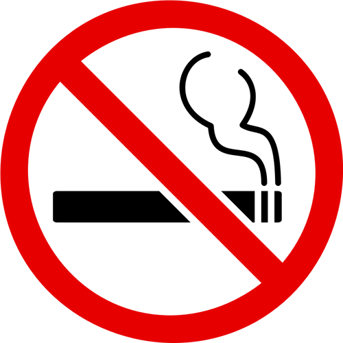 Vector graphics of smoking prohibited sign