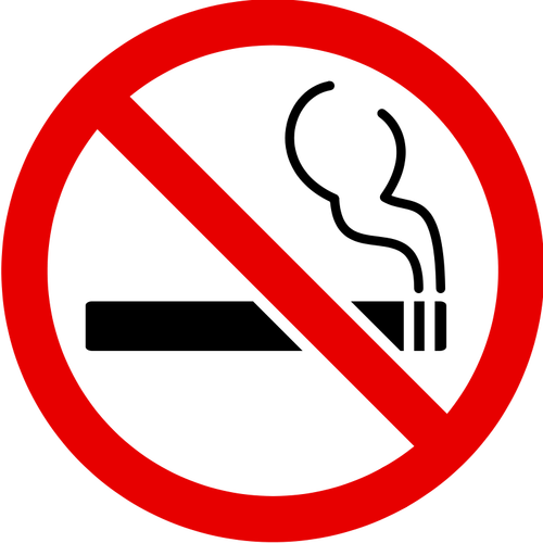 Rökning förbjuden-skylt vektor-ikonen
