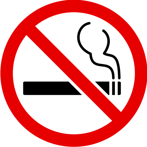 No Smoking sign vector icon