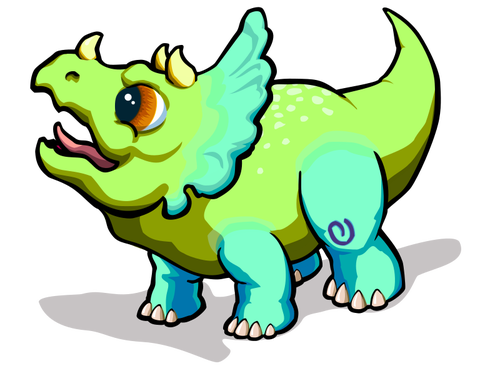 Green baby dino