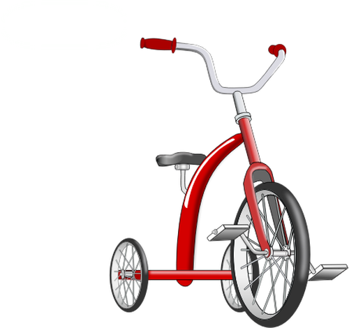 वेक्टर क्लिप आर्ट लाल tricycle की