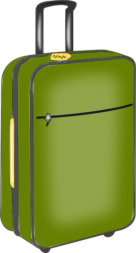 Green luggage