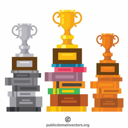 Trophies and books