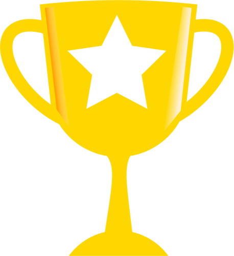 Golden trophy with glaze vector clip art