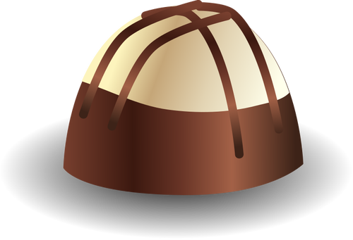Illustration of delicious chocolate praline
