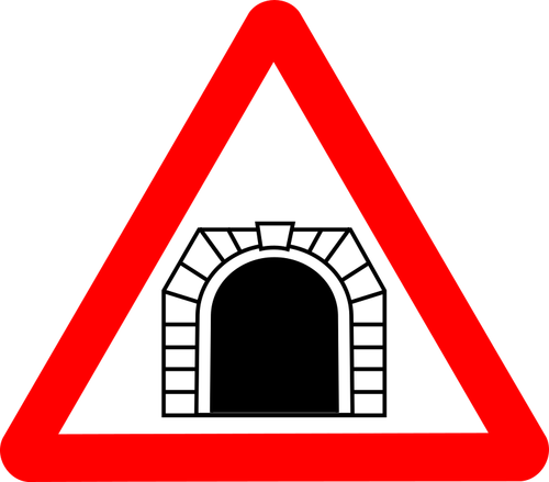 도 표지판 터널