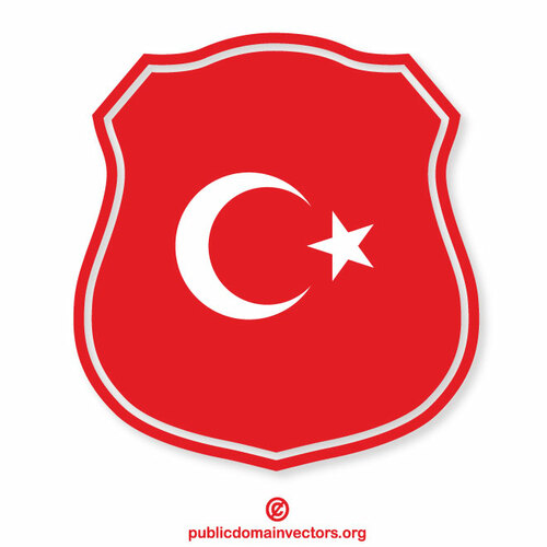 तुर्की झंडा हेराल्डिक शील्ड