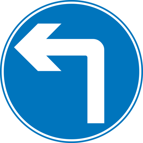 Schalten Sie vor Straßenschild