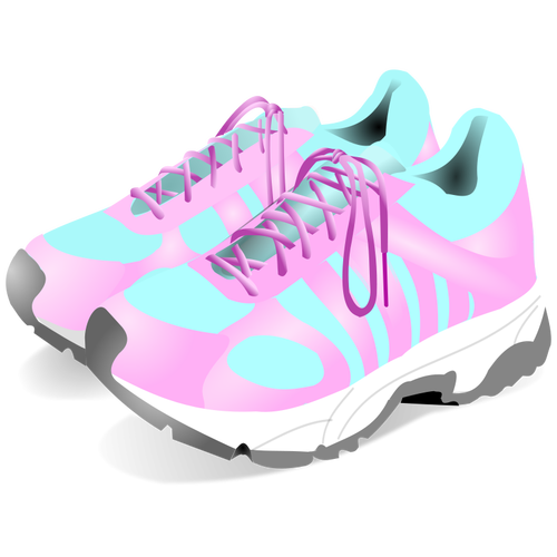 Vector drawing of sneakers