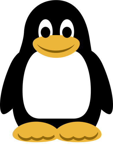 Color pingüino vector de la imagen