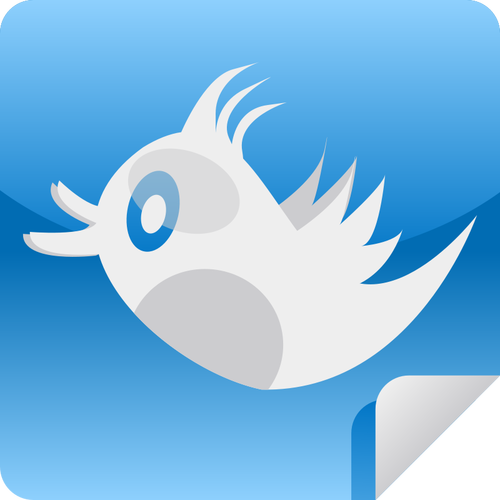 Twitter bird icon vector image