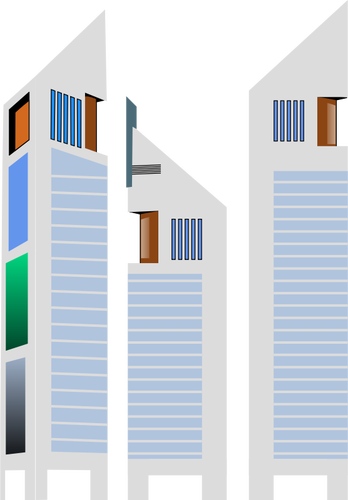 Jumeirah Emirates Tower Hotel style building vector clip art