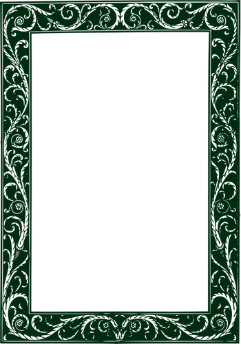 녹색 장식 된 두꺼운 테두리의 벡터 이미지