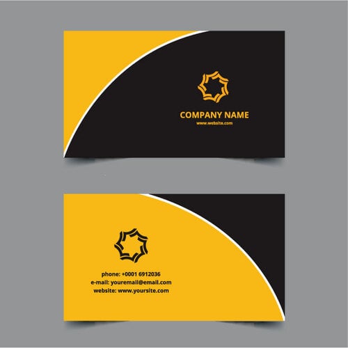 Business card template two colors