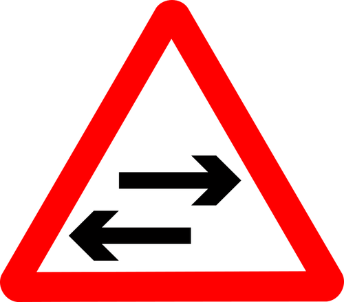 Roadsign דרך שני צלבים