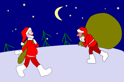 Vector illustration with Santa Claus