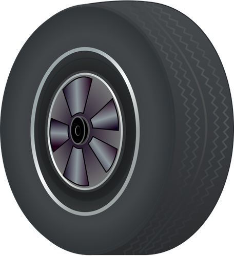 Illustration vectorielle de voiture pneu
