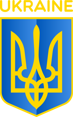 Vector bildet av republikk Ukraina riksvåpen