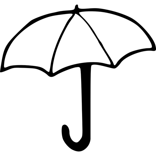 Contorno vectoriales prediseñadas de paraguas