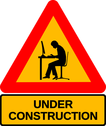 Unter Konstruktion Straßenschild
