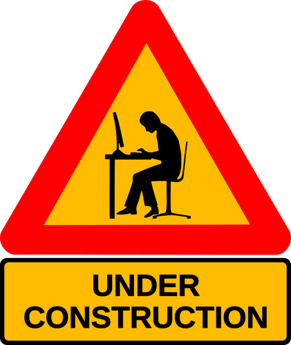 Under construction road sign