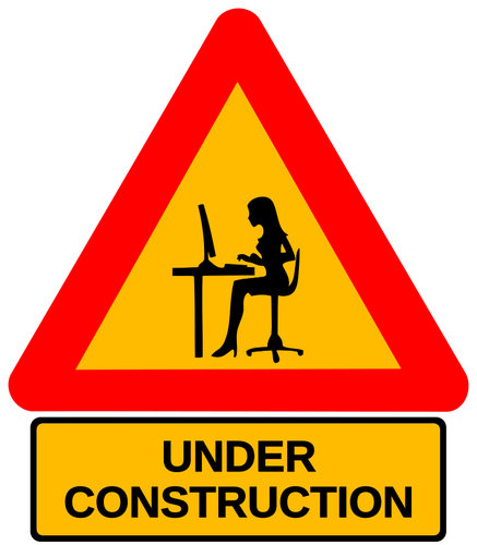 Under construction vector symbol
