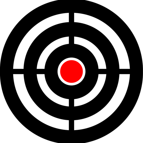 Vector clip art of target aim