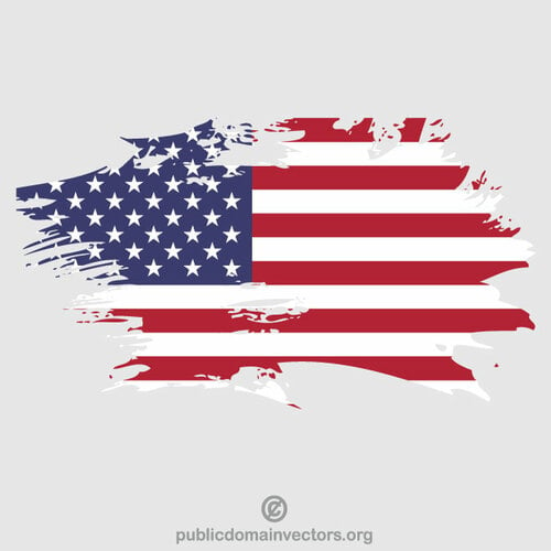 משיכת מברשת דגל אמריקאית