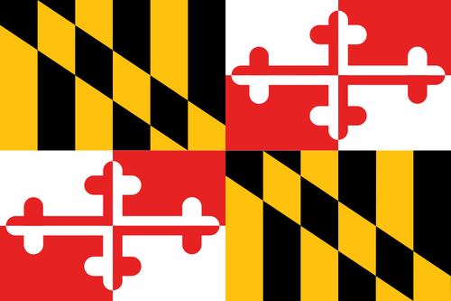 Флаг штата Мэриленд векторное изображение