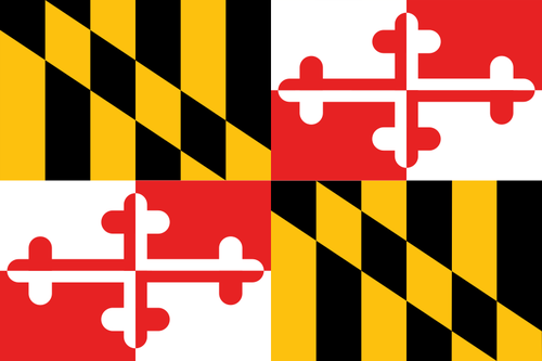 Vlag van Maryland vector afbeelding