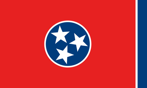 Ilustração Vcetor da bandeira do Tennessee