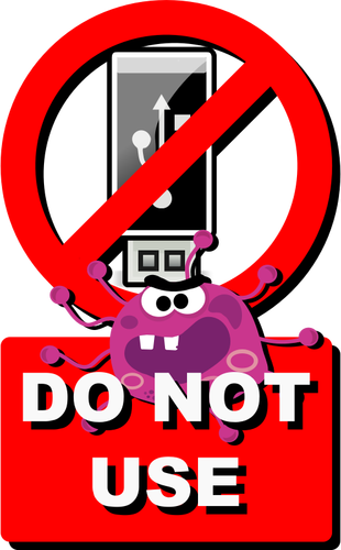 Vector image of funny do not USE USB stick label