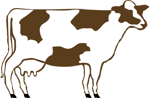 Brown cow from profile vector image