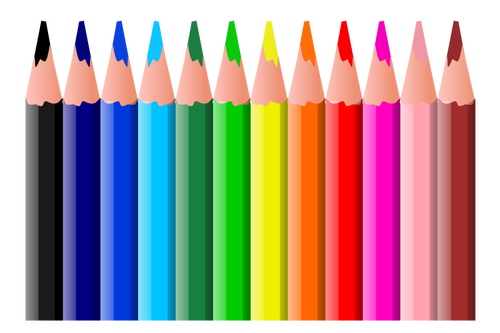 Lápices de colorear vector imagen prediseñada