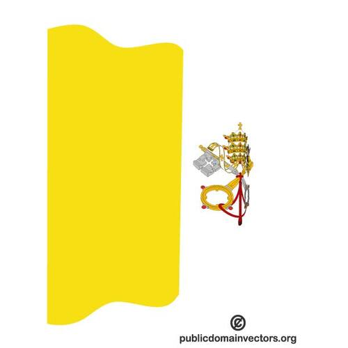 Vågig flagga Vatikanen