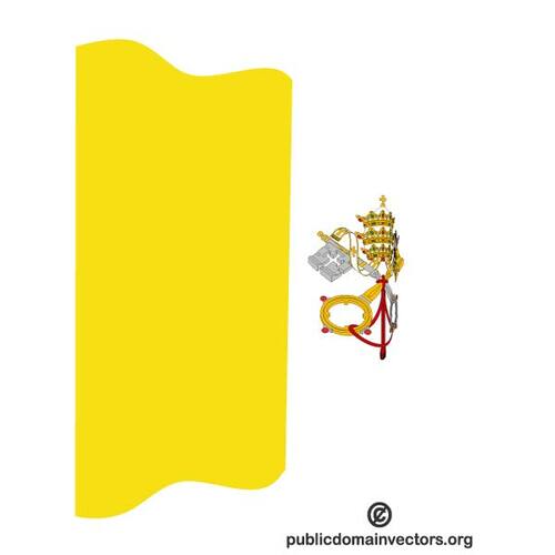 Ondulado bandeira do Vaticano