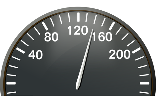 Vector drawing of half of speedometer